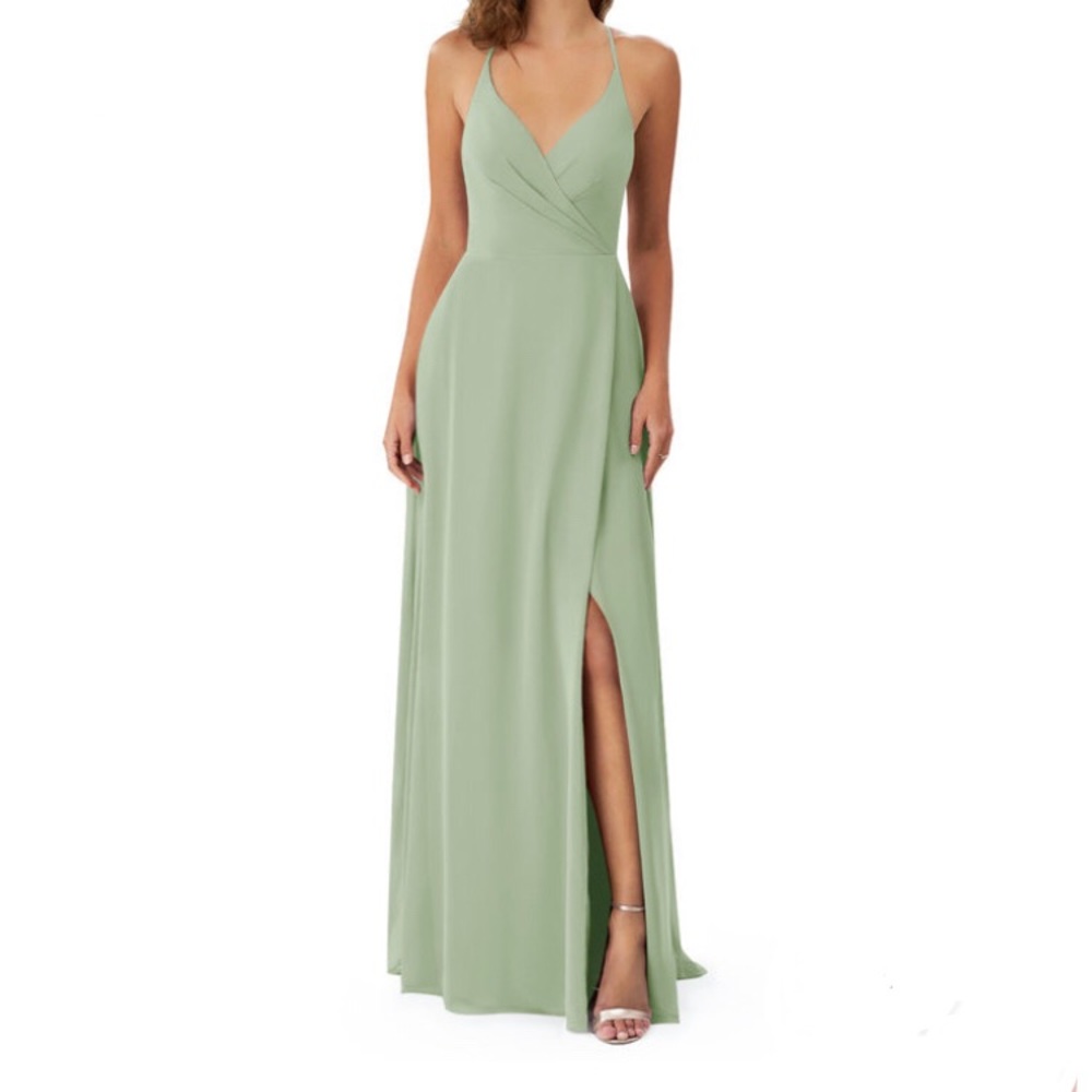 Dusty Sage Azazie "Davis" Bridesmaid Dress